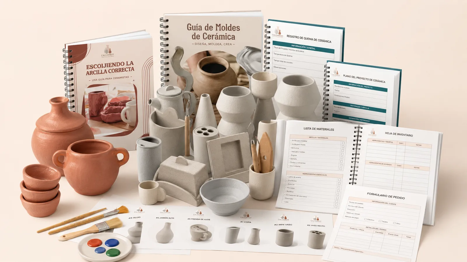 Bundle completo de moldes y guías de cerámica